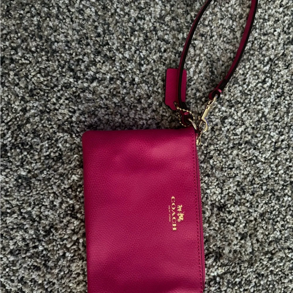 Coach Pink Wristlet Bag